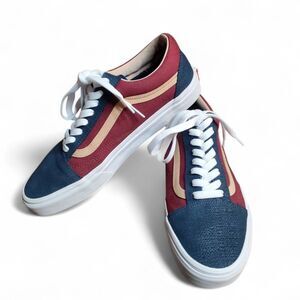 Vans Old Skool Blue/Burgandy Mens SIze 10